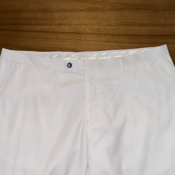 Paisley & Gray Men’s 40 x 32 White Flat Front Dressy Pants - Picture 2 of 6